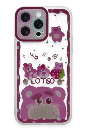 Newface Apple iPhone 14 Pro Max Kılıf Sweet Desenli Silikon Kapak - Pembe