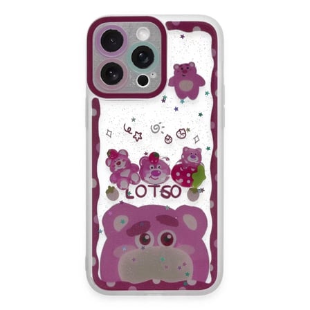 Newface Apple iPhone 14 Pro Max Kılıf Sweet Desenli Silikon Kapak - Pembe