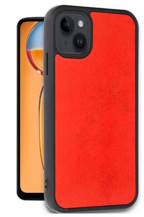 Newface Apple iPhone 14 Kılıf Aras Deri Kapak - Kırmızı