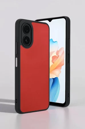 Newface Oppo A38 Kılıf Aras Deri Kapak - Kırmızı