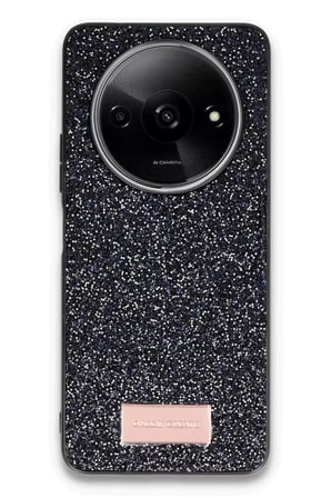 Onegif Xiaomi Redmi A3 4G Bright Simli Kapak - Siyah