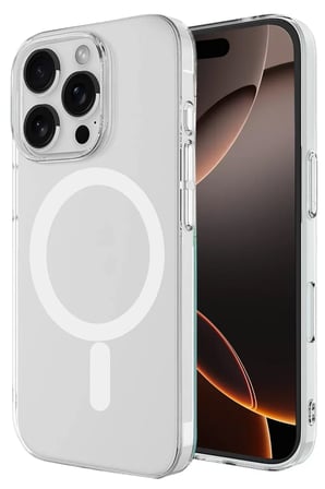 Newface Apple iPhone 16 Pro Kılıf Magneticsafe Şeffaf Silikon - Şeffaf