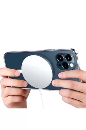 Newface Apple iPhone 16 Pro Kılıf Magneticsafe Şeffaf Silikon - Şeffaf
