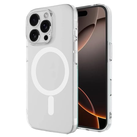 Newface Apple iPhone 16 Pro Kılıf Magneticsafe Şeffaf Silikon - Şeffaf