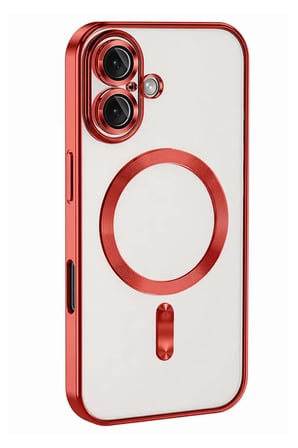 Newface Apple iPhone 16 Kılıf Kross Magneticsafe Kapak - Kırmızı
