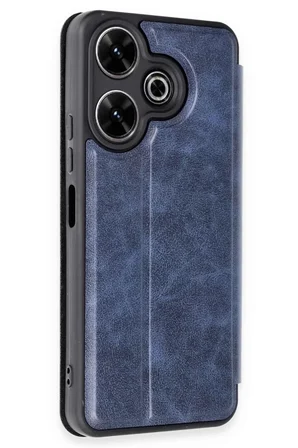 Newface Xiaomi Redmi 13 4G Kılıf Flip Cover - Lacivert