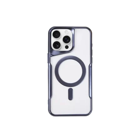 Newface Apple iPhone 15 Pro Kılıf Boyi Magsafe Silikon Kapak - Lacivert