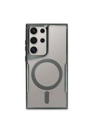 Newface Samsung Galaxy S24 Ultra Kılıf Boyi Magsafe Silikon Kapak - Yeşil