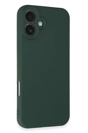 Newface Apple iPhone 16 Plus Kılıf First Silikon - Koyu Yeşil