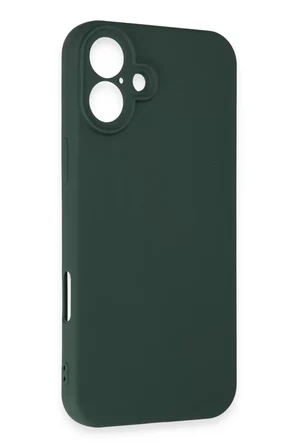 Newface Apple iPhone 16 Plus Kılıf First Silikon - Koyu Yeşil