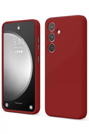 Newface Samsung Galaxy S24 FE Kılıf First Silikon - Kırmızı