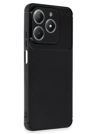 Newface Realme C61 Kılıf Auto Focus Karbon Kapak - Siyah