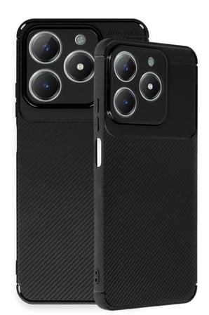 Newface Realme C61 Kılıf Auto Focus Karbon Kapak - Siyah