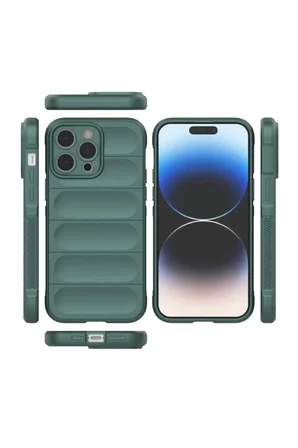 Newface Apple iPhone 16 Pro Max Kılıf Optimum Silikon - Koyu Yeşil