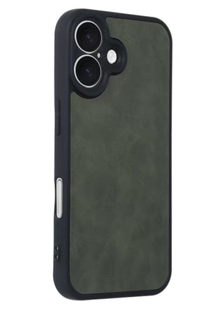 Newface Apple iPhone 16 Kılıf Aras Deri Kapak - Koyu Yeşil