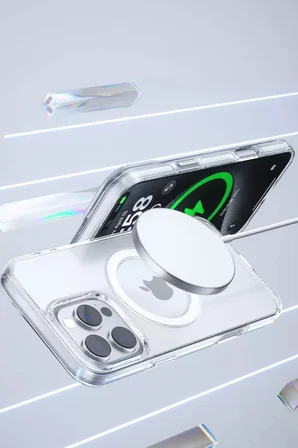 Joko Apple iPhone 16 Pro Gleam PC Sert Magsafe Kılıf - Kahverengi