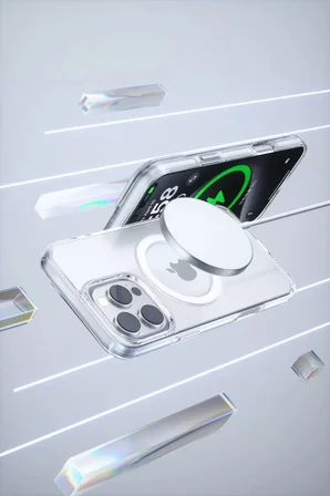 Joko Apple iPhone 16 Pro Gleam PC Sert Magsafe Kılıf - Şeffaf