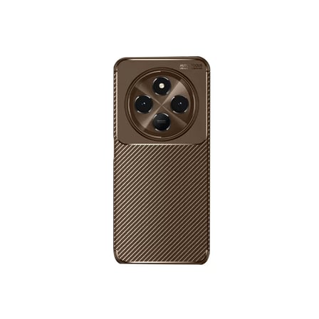 Newface Xiaomi Redmi 14C Kılıf Auto Focus Karbon Kapak - Kahverengi