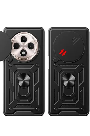 Newface Xiaomi Redmi 14C Kılıf Pars Lens Yüzüklü Silikon - Kırmızı