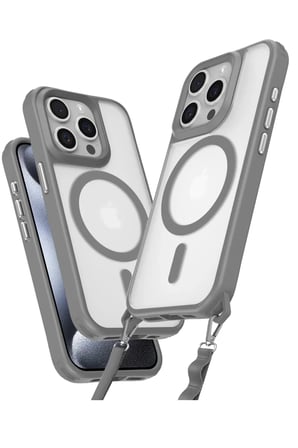 Newface Apple iPhone 14 Pro Max Kılıf Enka Magsafe Silikon Kılıf - Titan Gri