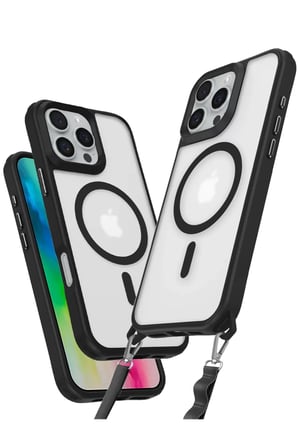 Newface Apple iPhone 16 Pro Kılıf Enka Magsafe Silikon Kılıf - Siyah