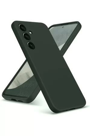 Newface Samsung Galaxy A36 Kılıf Nano içi Kadife Silikon - Koyu Yeşil