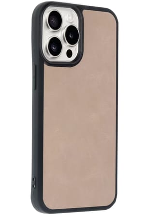 Newface Apple iPhone 14 Pro Max Kılıf Aras Deri Kapak - Pudra