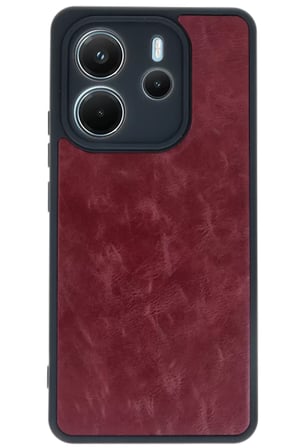 Newface Xiaomi Redmi Note 14 4G Kılıf Aras Deri Kapak - Bordo