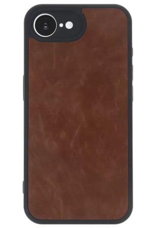 Newface Apple iPhone 16E Kılıf Aras Deri Kapak - Taba