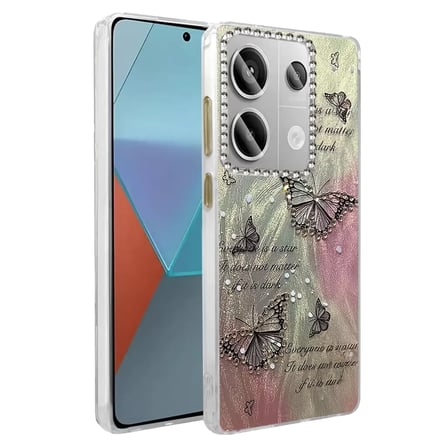 Newface Xiaomi Redmi Note 13 Pro 4G Kılıf Blade Aynalı Desenli Kapak - Desen 6