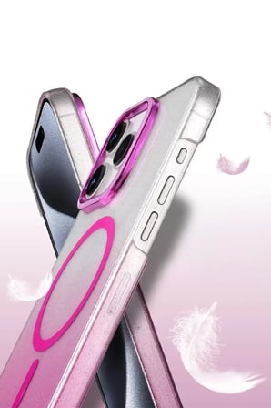 Newface Apple iPhone 14 Pro Max Glossy Magsafe Kapak - Çöl Titanyum