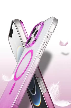 Newface Apple iPhone 16 Pro Glossy Magsafe Kapak - Pembe