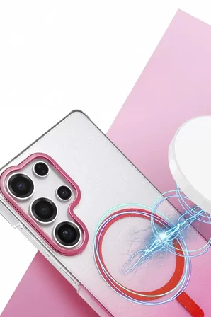 Newface Samsung Galaxy S25 Ultra Glossy Magsafe Kapak - Mavi