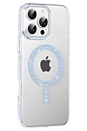 Joko Apple iPhone 16 Pro Max Move Taşlı Magsafe Kapak - Mavi