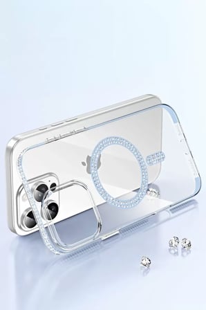 Joko Apple iPhone 16 Pro Max Move Taşlı Magsafe Kapak - Mavi