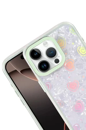 Newface Apple iPhone 16 Pro Max Lumi Desenli Kapak - Yeşil