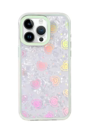 Newface Apple iPhone 16 Pro Max Lumi Desenli Kapak - Yeşil