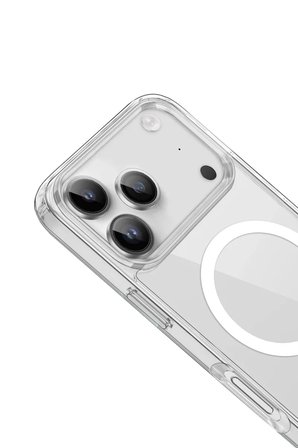 Newface Apple iPhone 17 Pro Max Kılıf Pc Real Magsafe Kapak - Şeffaf