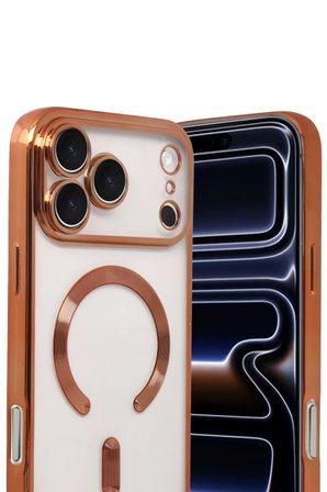 Newface Apple iPhone 17 Pro Kross Magneticsafe Kapak - Turuncu