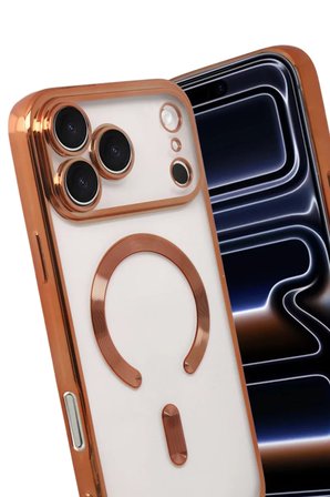 Newface Apple iPhone 17 Pro Kross Magneticsafe Kapak - Turuncu