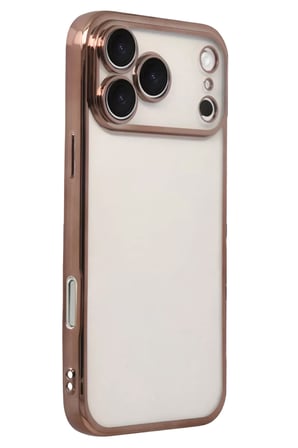 Newface Apple iPhone 17 Pro Max Razer Lensli Silikon - Çöl Titanyum