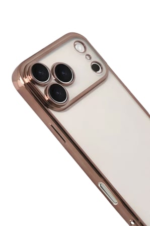 Newface Apple iPhone 17 Pro Max Razer Lensli Silikon - Çöl Titanyum