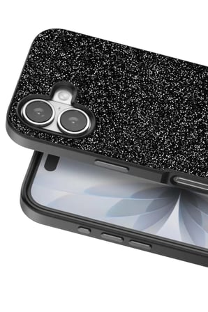 Onegif Apple iPhone 17 Bright Simli Kapak - Siyah