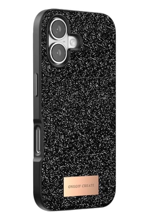 Onegif Apple iPhone 17 Bright Simli Kapak - Siyah