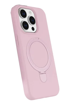 Newface Apple iPhone 15 Pro Max Regal Magsafe Standlı Kapak - Açık Pembe