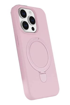 Newface Apple iPhone 14 Pro Max Regal Magsafe Standlı Kapak - Açık Pembe