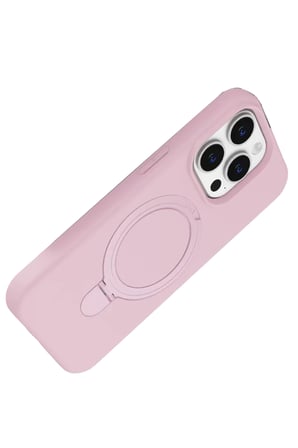Newface Apple iPhone 14 Pro Max Regal Magsafe Standlı Kapak - Açık Pembe