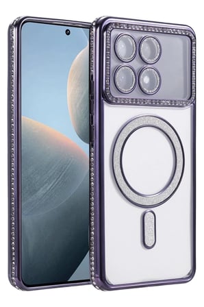 Newface Xiaomi Poco X6 Pro Joke Simli Magneticsafe Kılıf - Derin Mor