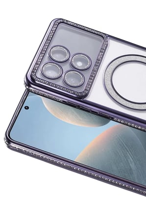 Newface Xiaomi Poco X6 Pro Joke Simli Magneticsafe Kılıf - Derin Mor