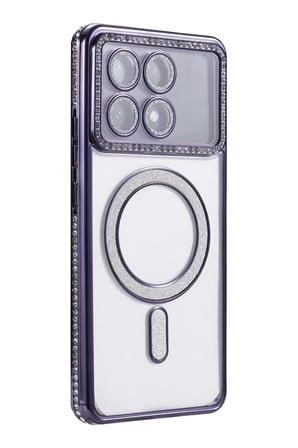 Newface Xiaomi Poco X6 Pro Joke Simli Magneticsafe Kılıf - Derin Mor